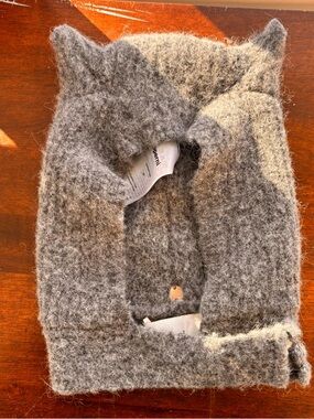 Coperni Gray Knitted Wool Horn Beanie